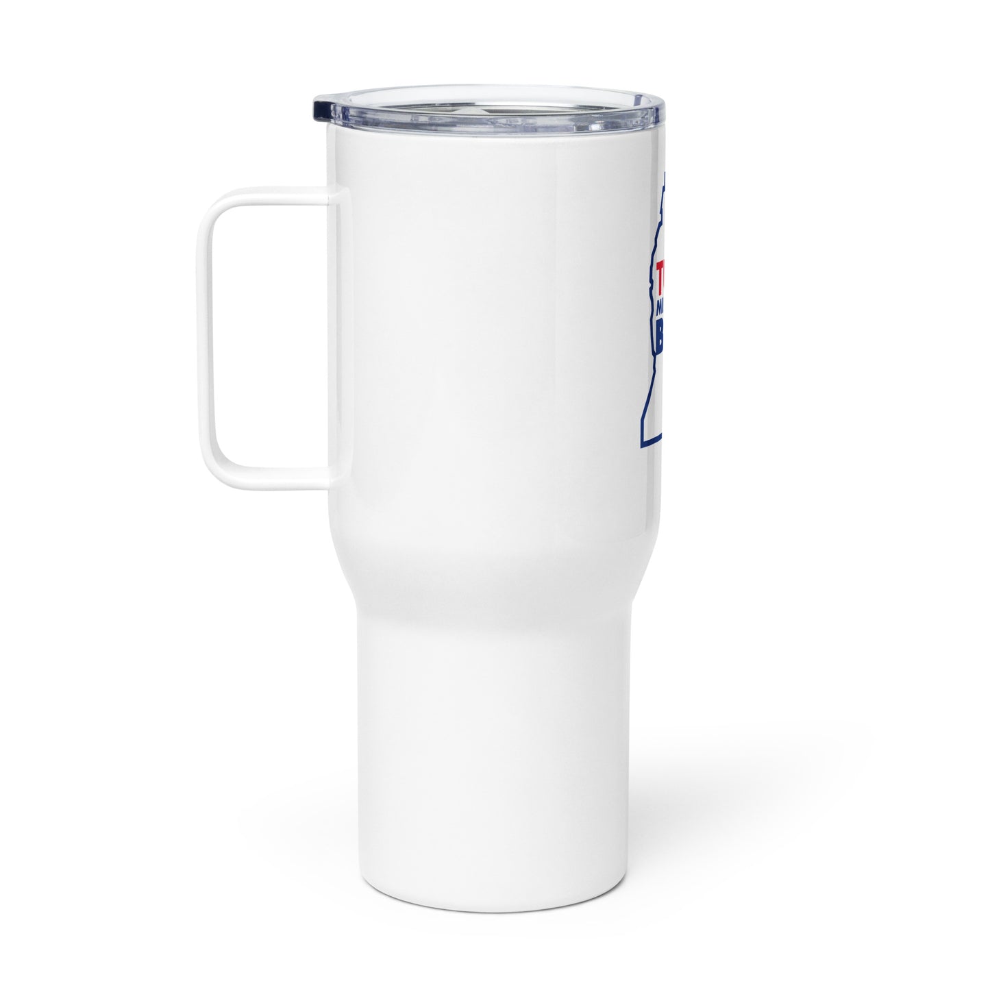 Travel mug with a handle