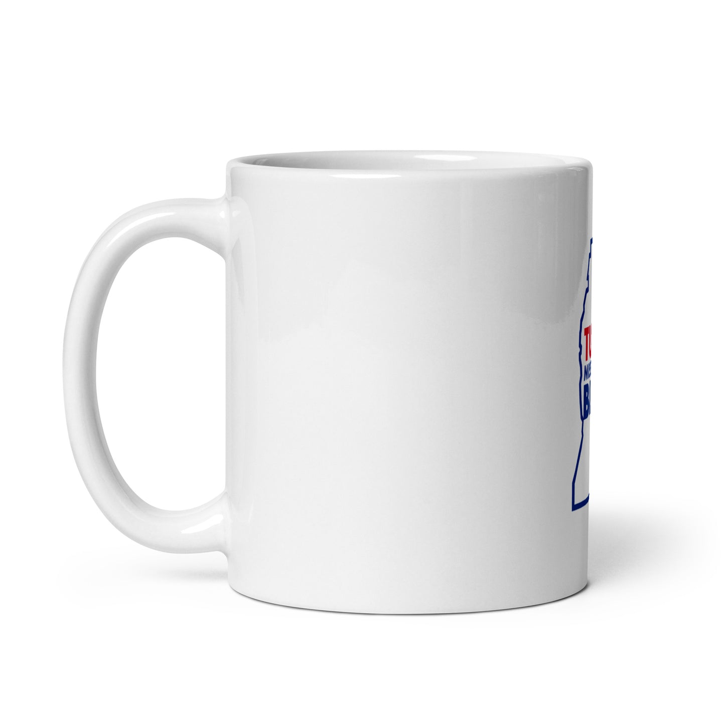 White glossy mug