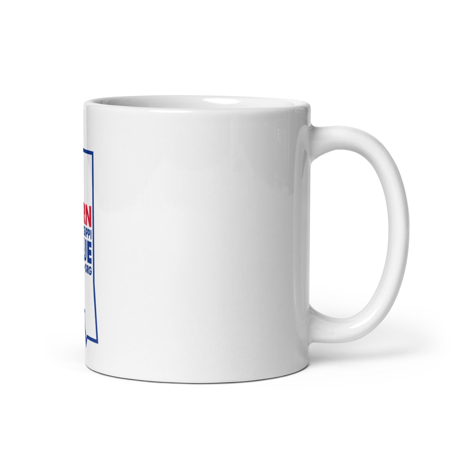 White glossy mug